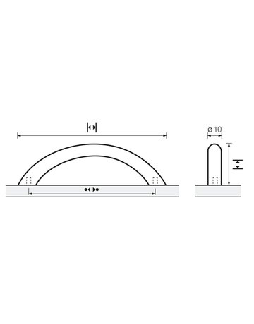Bild MB-Segmentbogengriff,Ø10x224mm,H32mm,STANicia 9071068,Edelstahl,edelst.opt. geb. - Hettich-8