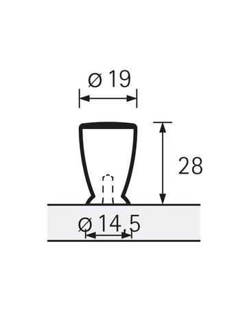 Bild Möbel- Knopf, Novae, 9112634, Durchmesser 19mm, Länge 275mm, Höhe 28mm, Zink glanz verchromt - Hettich-8