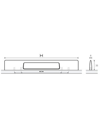 Bild MB-Griff,B8x192mm,H35mm,Aluminium Nubia 9105837,edelstahloptik geb. - Hettich-1