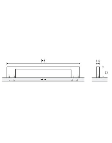 Bild MB-Griff,B8,5x192mm,H33mm,Zink Opera 9113681 gl. verchromt - Hettich-8