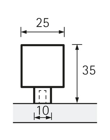Bild MB-Knopf, Edelstahl Pola 9071869, edelstahl gebürstet - Hettich-1