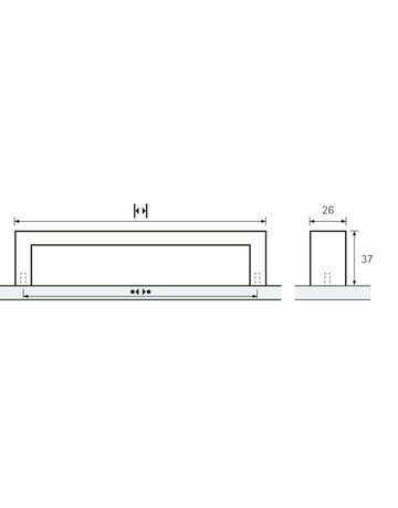 Bild MB-Griff,B25x192mm,H37mm,Edelstahl Ponte 115060,edelstahl geb. - Hettich-9