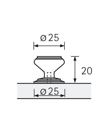 Bild Möbel- Knopf, Sala, 9071109, Durchmesser 25mm, Höhe 20mm, Messing, messing poliert - Hettich-8