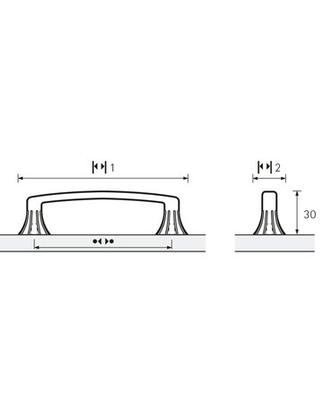 Bild MB-Griff,B23x128mm,H30mm,Zink Salacia 9112591,zinnoptik - Hettich-8
