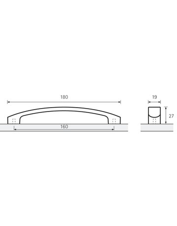 Bild MB-Griff,B19x160mm,H27mm,Zink Salona 1170155,edelstahloptik - Hettich-8