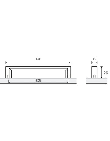 Bild MB-Griff,B12x128mm,H26mm,Zink Saturnia 9113712 gl. verchromt - Hettich-8