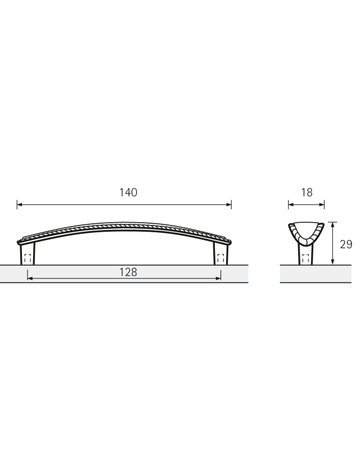 Bild MB-Griff,B18x128mm,H29mm,Zink Savelli 9113483,edelstahloptik geb. - Hettich-8