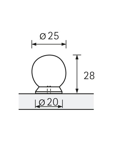 Bild MB-Knopf, Ø25mm, Edelstahl Serbinum 9070562, edelstahl - Hettich-8