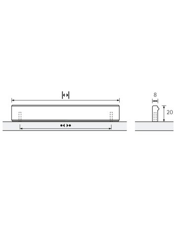 Bild MB-Griff,B8x96mm,H20mm,Aluminium Stabia 9209060 gl. verchromt - Hettich-8