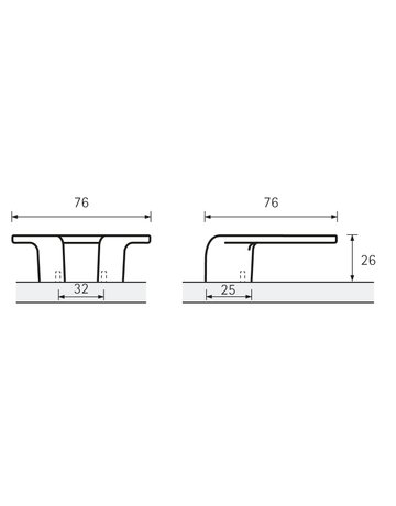 Bild MB-Griff,B76x32mm,H26mm,Zink Tolfo 9097899,edelstahloptik geb. - Hettich-8