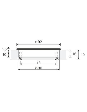 Bild MB-Muschelgriff,abger.,Ø 92 Touch-in 9086693,zum Einlassen,ER-Optik - Hettich-3