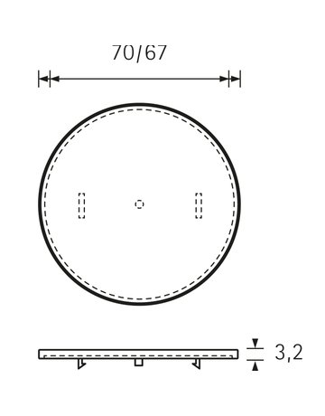 Bild Muschelgriff- Dekorelemente, Touch-in 9086701, Durchmesser 70mm, Zink edelstahloptik - Hettich-1