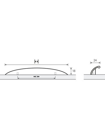 Bild MB-Griff,B24x96mm,H18mm,Zink Trento 9070123 gl. verchromt - Hettich-8