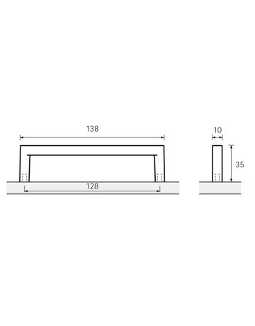 Bild MB-Griff,B10x128mm,H35mm,Zink Utinum 9109703,edelstahloptik - Hettich-8