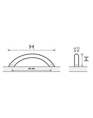 Bild MB-Segmentbogengriff,Ø10x128mm,H30mm,ER Vada 9070501,Edelstahl,edelstahl geb. - Hettich-8