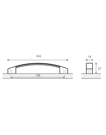Bild MB-Griff,B14x128mm,H27mm,Zink Vantania 9345449,schwarz - Hettich-8