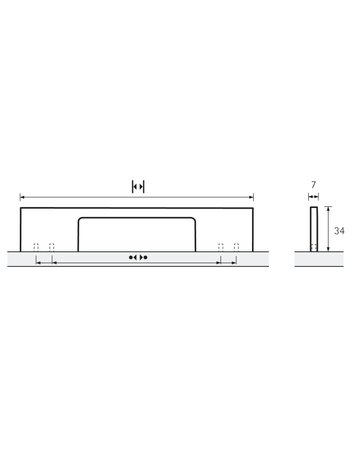 Bild MB-Griff,B7x360/416mm,H34mm,Aluminium Velitra 9208580 gl. verchromt - Hettich-8