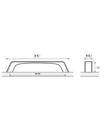 Bild MB-Griff,B13,5x128mm,H30mm,Zink Veronia 9065634 gl. verchromt - Hettich-8