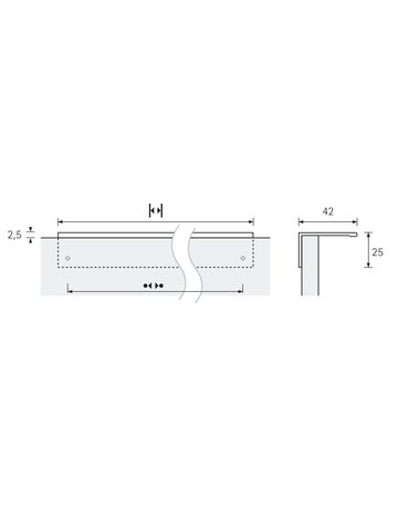 Bild MB-Griff,B42x50mm,H25mm,Aluminium Ticinum 9070588,silber eloxiert - Hettich-8