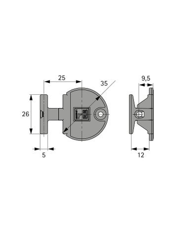 Bild Zahlenschloss für Schiebetüren, links, Chrom Optik - Hettich-5