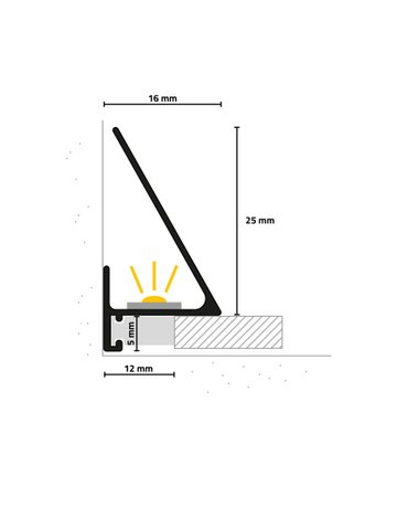 Bild Abschlußleisten SLED16X5 16 x 31 x 2000 mm, Alu titan C31 - Minileiste-1