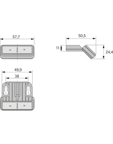 Bild Handschalter Touch Basic, schwarz - Hettich-1
