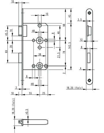 Bild WC E-Schloss Klasse 2 WC 55/20R NISI DIN links - Topform-3