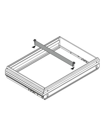 Bild Zwischensteg, 600 mm, schwarz - Hettich-2