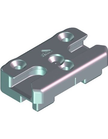 DK-SI-Schließstück, K, NT, Nr. 251, DIN Links-Rechts, Zinkdruckguss, silberfarbig - Roto