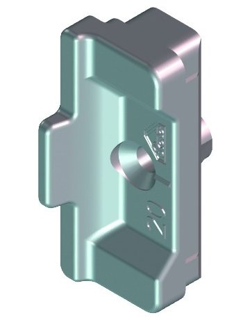 Drehkipp-Mittelschließer, NT, Nr. 02, DIN Links-Rechts, Kunststoff, signalgrau - Roto