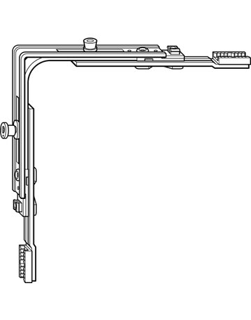 DK-Eckumlenkung, MVS, Stahl, schwarz verzinkt - Roto