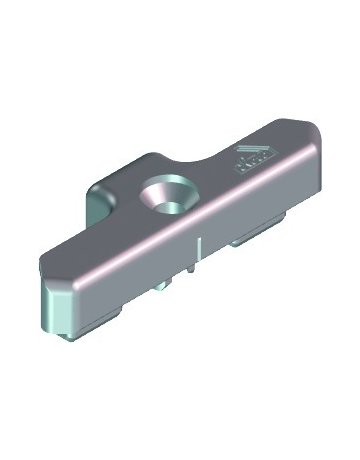 DK-Schließstück, K, NT, Nr. 282, DIN Links-Rechts, Zinkdruckguss, silberfarbig - Roto