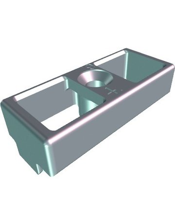 DK-Schließstück, NT, DIN Links-Rechts, Zinkdruckguss, silberfarbig - Roto