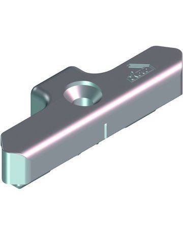 DK-Schließstück, K, NT, Nr. 230, DIN Links-Rechts, Zinkdruckguss, silberfarbig - Roto