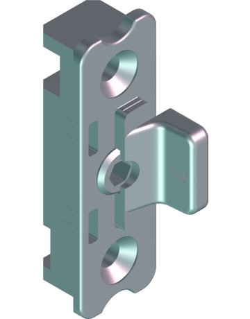Drehkipp-Mittelschließer, NT Designo, DIN Links-Rechts, Zinkdruckguss, silber - Roto