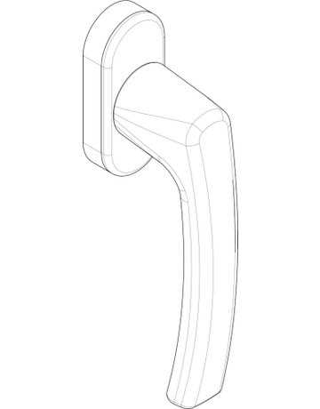 PSK-Griff, Standard, OL, VK7x40, RotoLine Patio S, Aluminium Si eloxiert