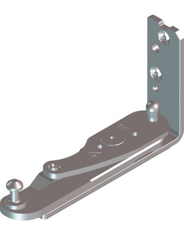 DK-Ecklager, H, DIN Links, NT Designo II, Stahl, verzinkt - Roto