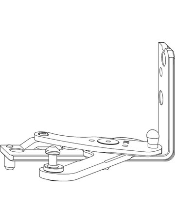 DK-Ecklager, H, DIN Rechts, NT Designo II, Stahl, verzinkt - Roto