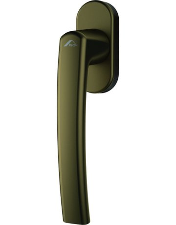 DK-Fenstergriff, RotoLine, mit ovaler Rosette, VK7x37, mittelbr. eloxiert