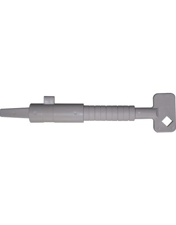 Tür- Bautenschlüssel, universal, konisch, VK-Dorn 8- 10mm, Kunststoff grau - ABUS