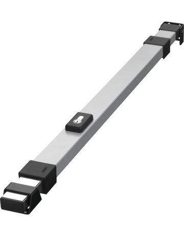 Tür- Panzerriegel, PR1500, ohne Zylinder, silber - ABUS