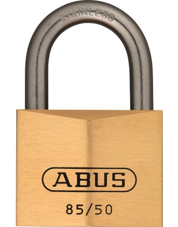 Zyl. Vorhangschloss Nr. 85 IB /50 mit Edelstahl-Bügel 2 Schl. verschieden - ABUS