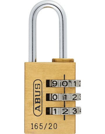 Zyl. Vorhangschloss Nr. 165 /20 mit selbsteinstellb. Code - ABUS