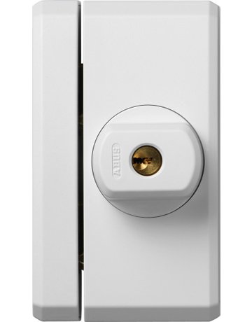 Fenster- Zusatzschloss, abschließbar, FTS96 AL0089, gleichschließend, Stahl weiß - ABUS