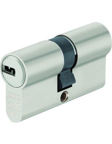 Profil-Doppelzylinder, EC550, Baulänge A 30/ 80, Not+Gefahrenfunktion, 3 Wendeschlüssel, verschiedenschließend, Messing matt Nickel Pearl - ABUS