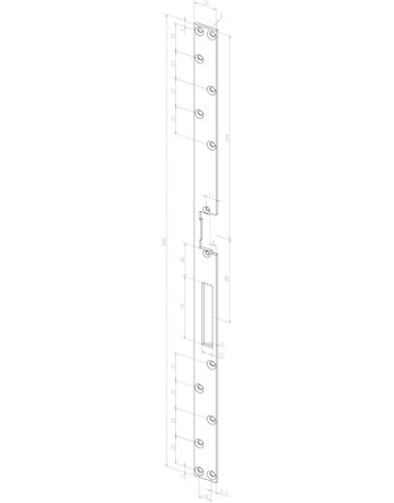 Flachschließblech 013 DR,25x540 ktg,goldfarbig - effeff