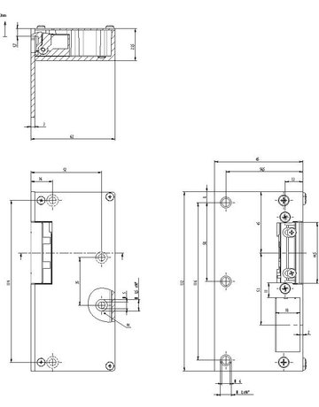 El-Türöffner für Kastenschloss 118 mit Aufschraubgehäuse - effeff