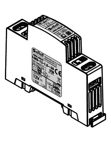 Stromversorgung 1003 12V DC geregelt 5A Hutschiene - effeff