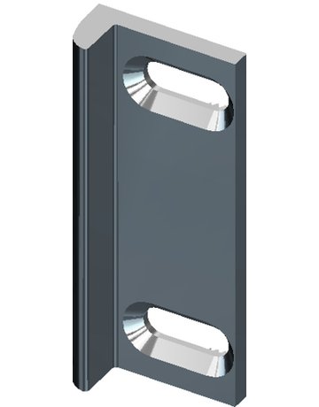 Objekttür-Aufschraubstück, S.642/5, für Türöffner, B46mm, H19mm, T8,5mm,, verzinkt - effeff