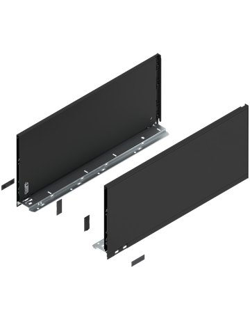 LBX Zargen pure, Höhe F (241 mm) NL=550 mm, carbonschwarz matt - Blum